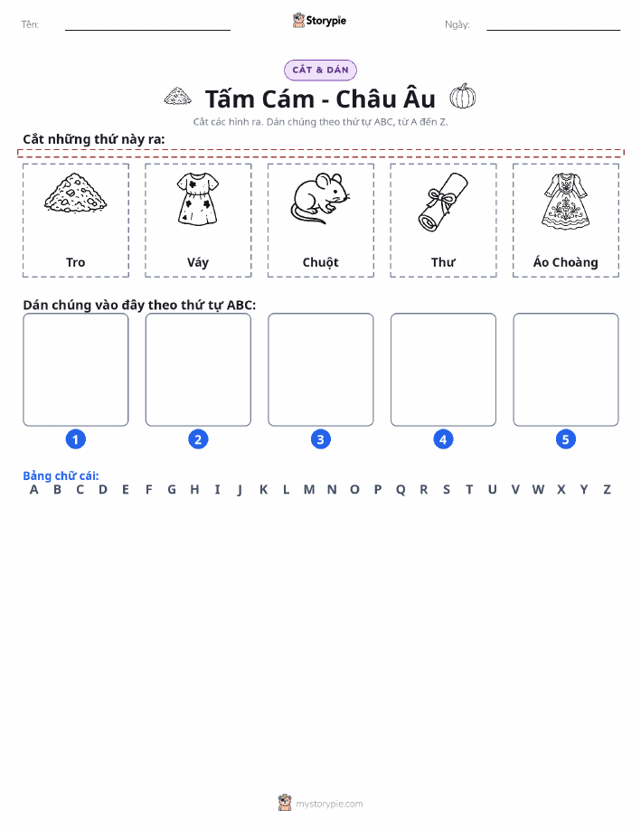 Cắt & Dán Chữ Cái