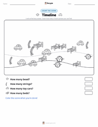 Timeline printable worksheet preview