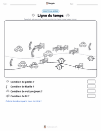 Aperçu de la feuille de travail imprimable Chronologie