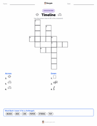 Timeline printable worksheet preview