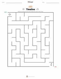 Timeline printable worksheet preview