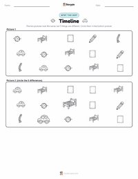 Timeline printable worksheet preview