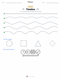 Timeline printable worksheet preview