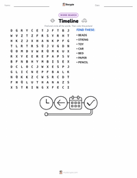 Timeline printable worksheet preview