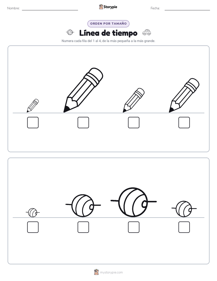 Orden de Tamaños