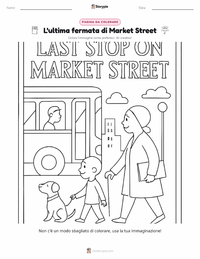Pagina da colorare di Ultima fermata a Market Street per bambini