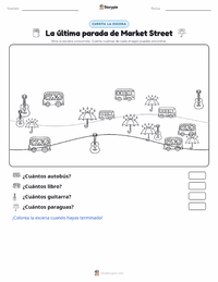 Vista previa de la hoja de trabajo imprimible de Última parada de la calle Market