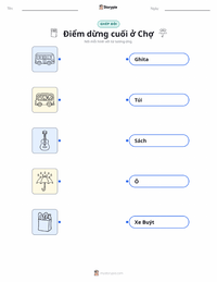Tài liệu in sẵn Chuyến Xe Buýt Cuối Cùng Trên Phố Chợ cho trẻ em
