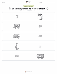 Vista previa de la hoja de trabajo imprimible de Última parada de la calle Market