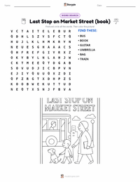 Last Stop on Market Street (book) printable worksheet preview