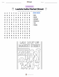 Laatste Halte Market Street afdrukbare werkblad voorbeeld