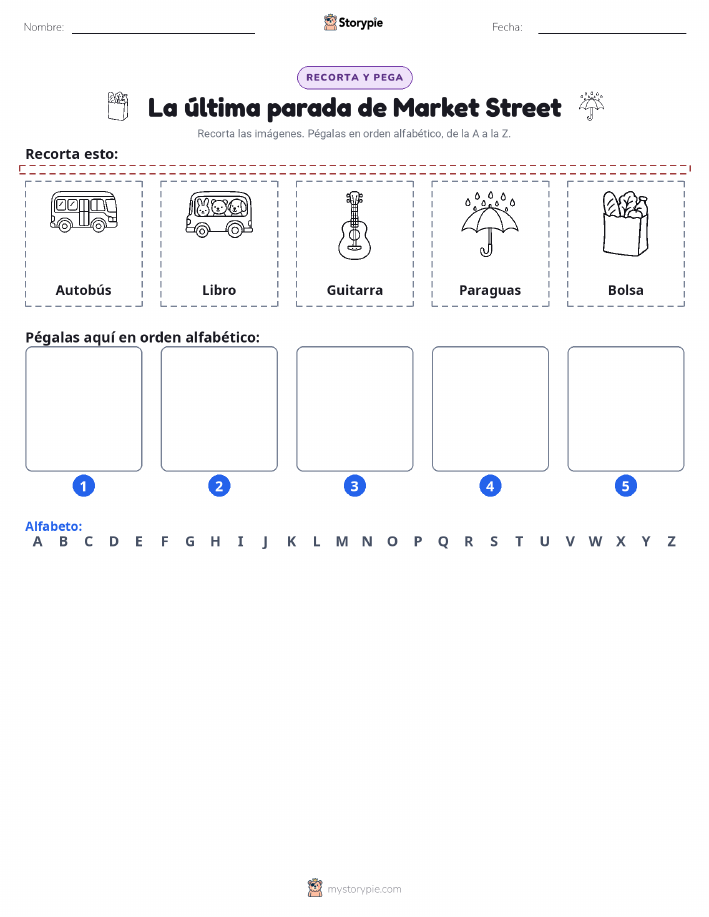 Cortar y Pegar el Alfabeto