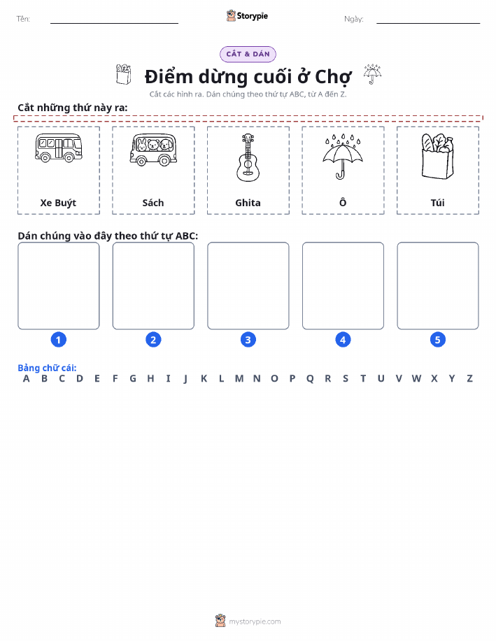 Cắt & Dán Chữ Cái
