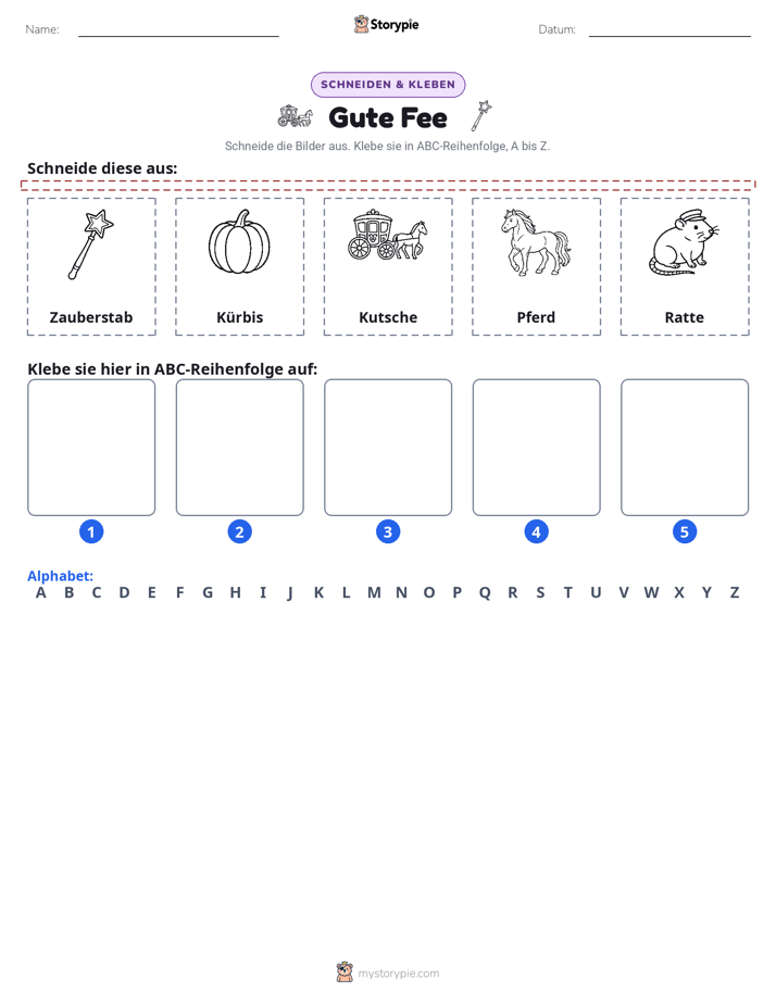 Schneiden & Einfügen Alphabet