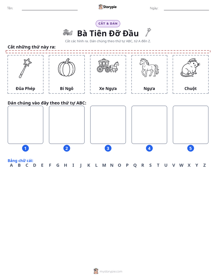 Cắt & Dán Chữ Cái