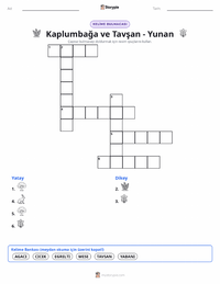 Kaplumbağa ile Tavşan - Yunan yazdırılabilir çalışma sayfası önizlemesi
