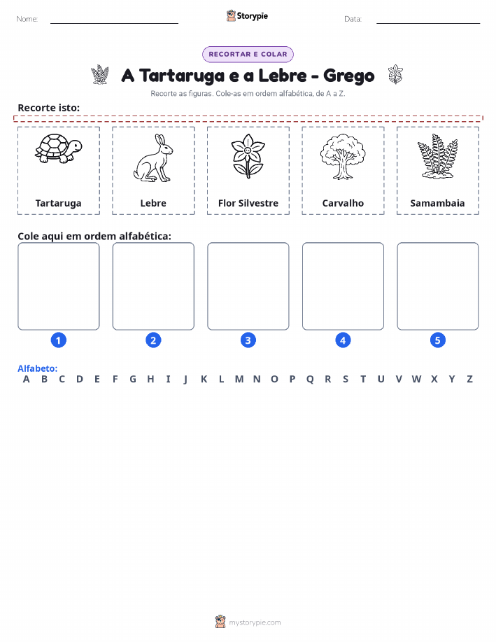 Recortar & Colar Alfabeto