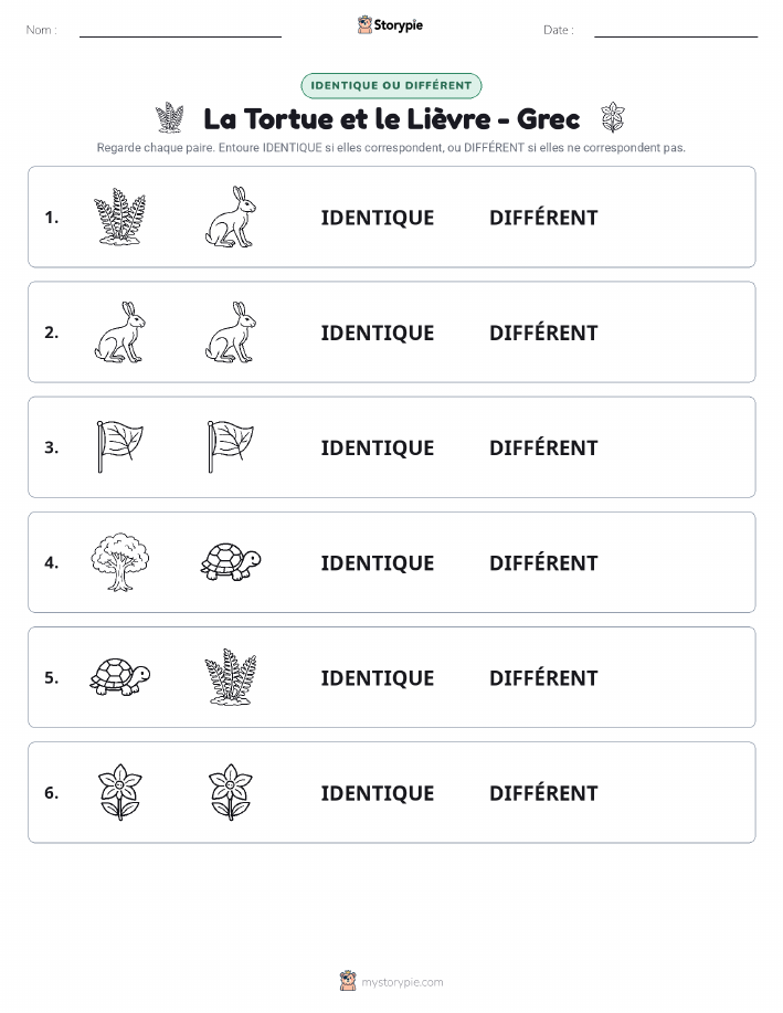 Identique ou Différent