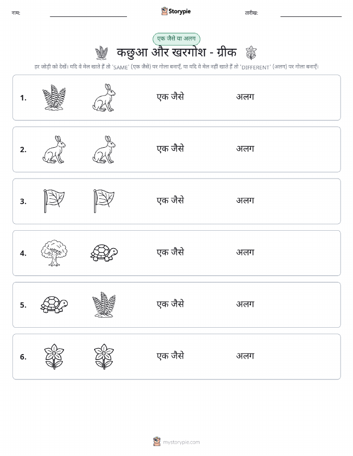 समान या भिन्न