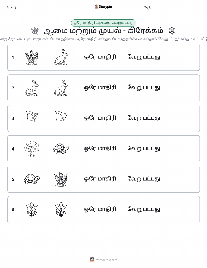 அதே அல்லது மாறுபட்டது