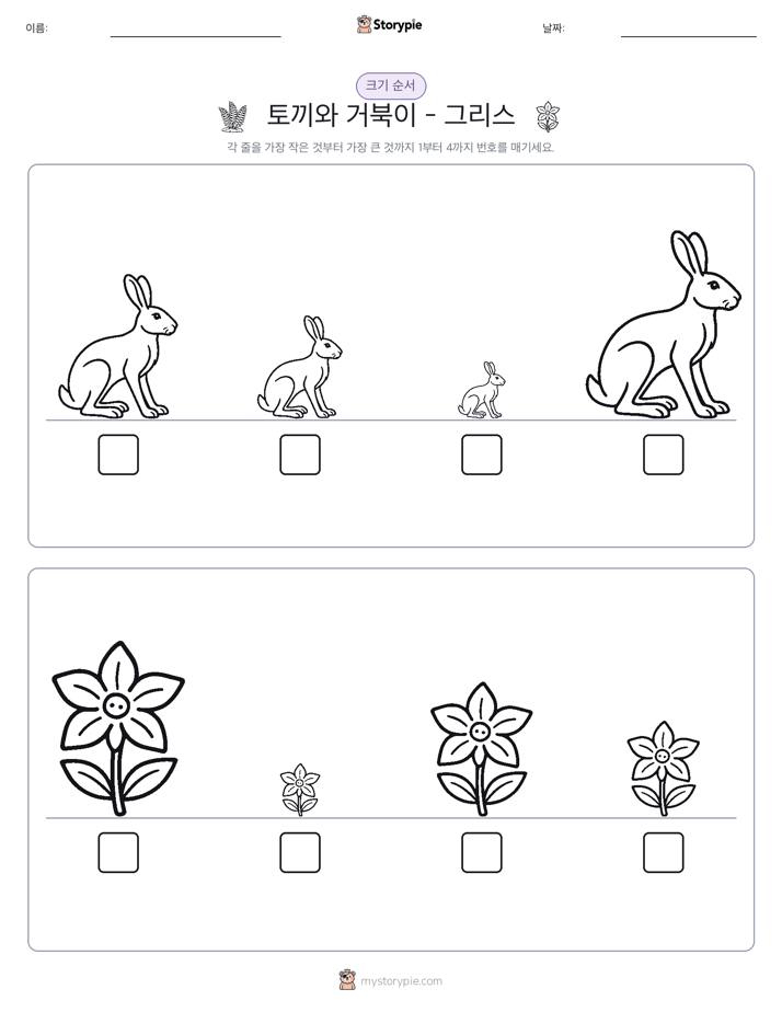 크기 순서