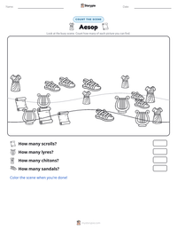 Aesop printable worksheet preview