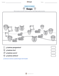 Vista previa de la hoja de trabajo imprimible de Esopo