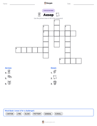 Aesop printable worksheet preview