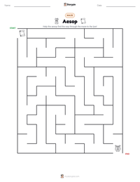 Aesop printable worksheet preview