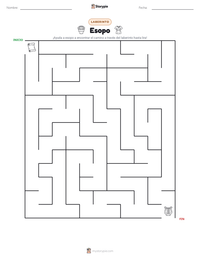 Vista previa de la hoja de trabajo imprimible de Esopo