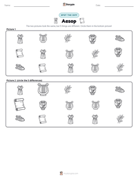Aesop printable worksheet preview