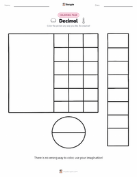 Decimal printable worksheet preview