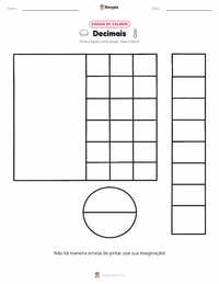 Página de colorir Decimal para crianças