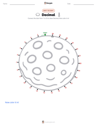 Decimal printable worksheet preview