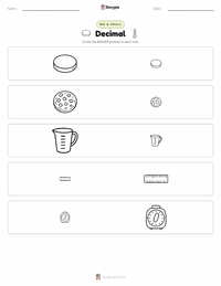 Decimal printable worksheet preview
