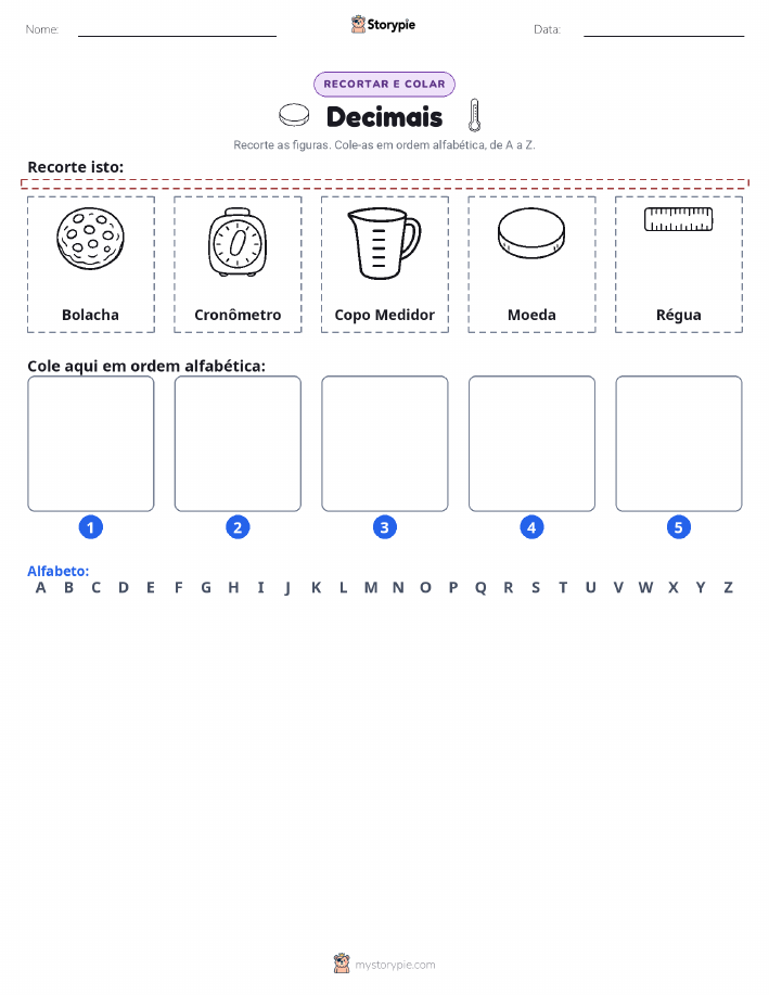 Recortar & Colar Alfabeto