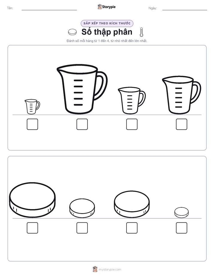 Thứ Tự Kích Thước