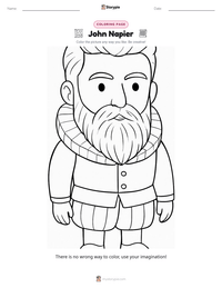 John Napier printable worksheet preview