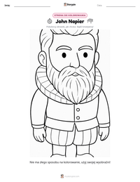 Podgląd drukowalnego arkusza ćwiczeń John Napier