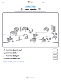 Aperçu de la feuille de travail imprimable John Napier