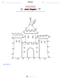 Prévia da folha de atividades imprimível John Napier