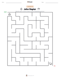 Aperçu de la feuille de travail imprimable John Napier