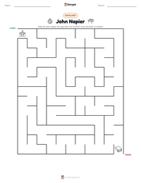 John Napier afdrukbare werkblad voorbeeld