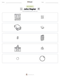 John Napier printable worksheet preview