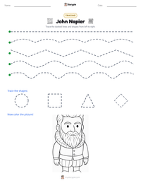 John Napier printable worksheet preview