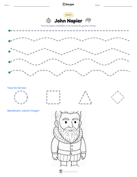 Aperçu de la feuille de travail imprimable John Napier