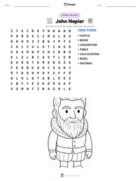 John Napier printable worksheet preview