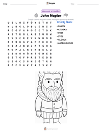 Podgląd drukowalnego arkusza ćwiczeń John Napier