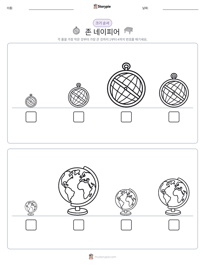 크기 순서