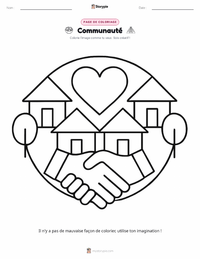 Page de coloriage Communauté pour les enfants